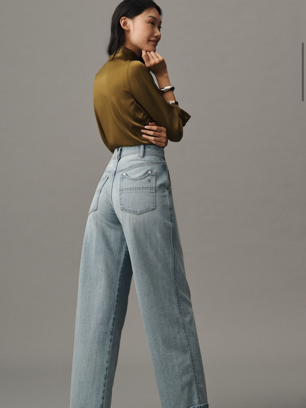 Pilcro by Anthropologie Mason High-Rise Wide Leg Relaxed Gaucho Ankle Jeans - Picture 2 of 12